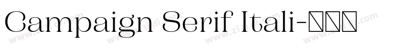 Campaign Serif Itali字体转换